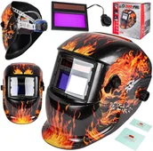 Akcesoria spawalnicze - Maska spawalnicza przyłbica samościemniająca Ogień (2 filtry) MAR-POL - miniaturka - grafika 1