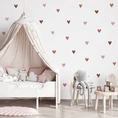 Naklejki na ścianę - Naklejki na ścianę serca serduszka boho brązowe - miniaturka - grafika 1