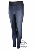 Bryczesy - Pikeur Bryczesy IONA JEANS GRIP ATHLEISURE młodzieżowe denim blue - miniaturka - grafika 1