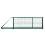 Ogrodzenia - Naterial Brama przesuwna Modus 4x1.5 m lewa zielona - miniaturka - grafika 1