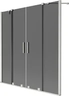 Parawany nawannowe - Mexen Velar Duo parawan nawannowy 2-skrzydłowy rozsuwany 160 x 150 cm, grafit, nikiel szczotkowany - 896-160-000-42-97 - miniaturka - grafika 1