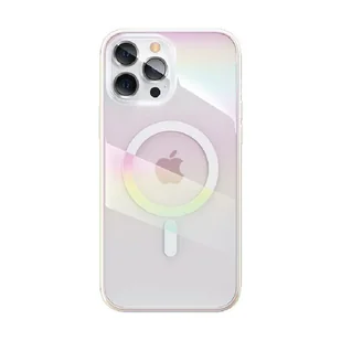 Kingxbar PQY Nebula Series magnetyczne etui do iPhone 13 obudowa pokrowiec biały (kompatybilne z MagSafe) - Etui i futerały do telefonów - miniaturka - grafika 1