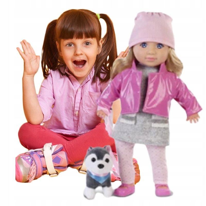 Zabawka Lalka dla Dziewczynki Natalia z Pieskiem