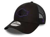 Czapki damskie - Czapka Trucker NEW ERA z daszkiem NBA LA Lakers Czarna 9FORTY - miniaturka - grafika 1
