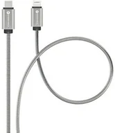 Kable USB - Forcell Kabel USB-C do Lightning, 27W, PD, QC3.0, 1 m, srebrny - miniaturka - grafika 1