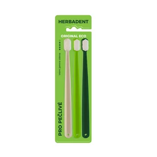 HERBADENT ORIGINAL ECO Very Soft Zestaw 3 ekologicznych szczoteczek do zębów - Szczoteczki do zębów dla dzieci - miniaturka - grafika 1
