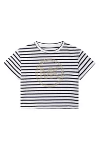 Michael Kors t-shirt bawełniany dziecięcy kolor granatowy - Koszulki dla dziewczynek - miniaturka - grafika 1