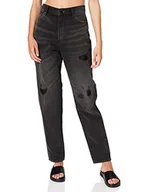 Spodnie damskie - G-STAR RAW Janeh Ultra High Waist Mom Ankle Straight dżinsy damskie, Worn in Tar Black Restored C526-c271, 25W x 30L - miniaturka - grafika 1