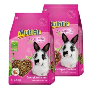MultiFit dla królików miniaturowych z lucerną 2x2,5 kg - Karma dla gryzoni - miniaturka - grafika 1