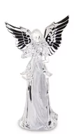 Ozdoby bożonarodzeniowe - Transparentna, Srebrna Figurka Aniołka Led - miniaturka - grafika 1