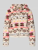 Bluzy damskie - Bluza rozpinana o kroju regular fit z kapturem model ‘ANNA’ - miniaturka - grafika 1