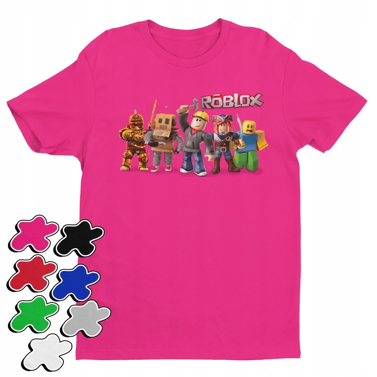 Koszulka T-Shirt Dziecięca Z Nadrukiem Dla Gracza Roblox Gry -L 146-152