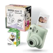 Instax-Fujifilm Zestaw: Aparat Do Fotografii Natychmiastowej Mini 12 Zielony+ Wkłady 20 Szt