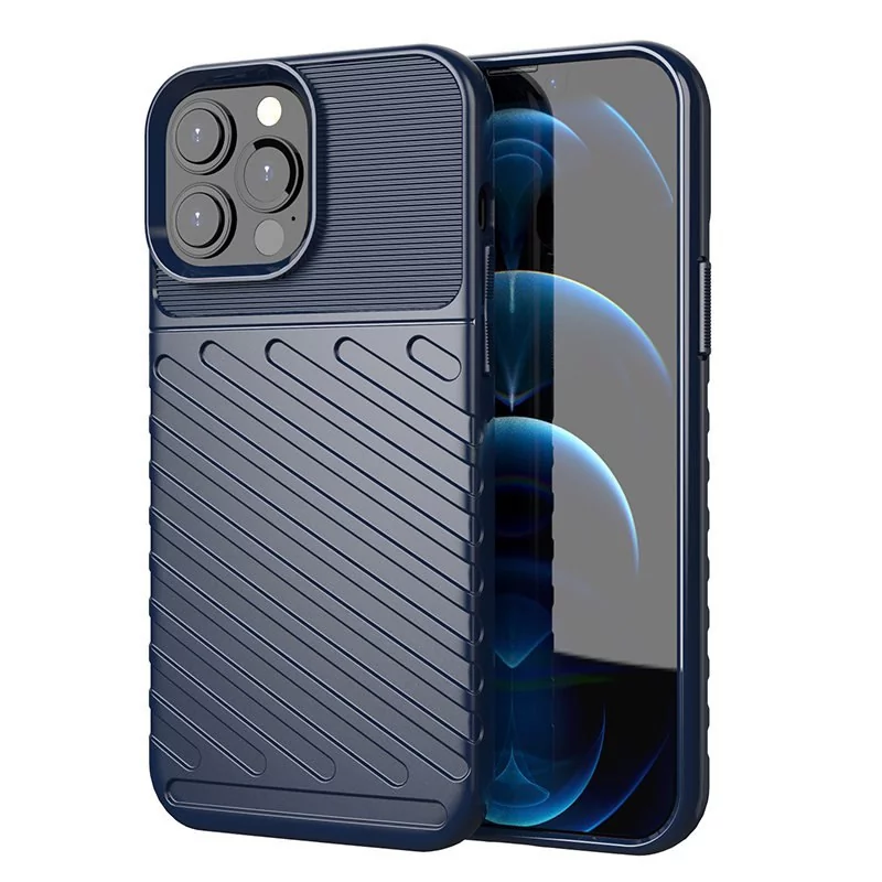 Braders Etui Thunder Case Elastyczne Pancerne do iPhone 13 Pro Max niebieski