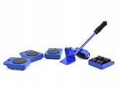 Zawiasy, okucia i inne akcesoria - Zestaw Rolki Do Transportu Przesuwania Mebli 150KG Kółka KD3019 - miniaturka - grafika 1