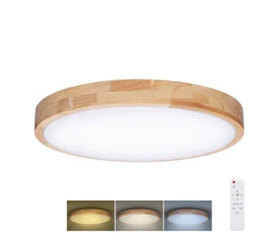 Solight WO8009- Oświetlenie ściemnialne LED SOLID OAK LED/48W/230V 3000-6500K śr. 39 cm + pilot - Lampy sufitowe - miniaturka - grafika 1