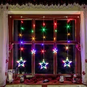 Oświetlenie świąteczne - VOLTRONIC Łańcuszek świąteczny - gwiazdki - 61 kolorów LED + kontroler - miniaturka - grafika 1