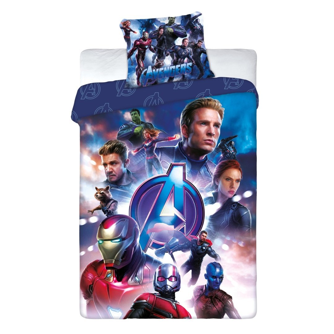 Pościel Avengers 140x200 70x90 Bawełna Komplet Bohaterowie Marvel