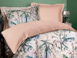 Darymex Pościel satynowa 160x200 Coleus w pudełku kwiaty liście różowa dwustronna Luxury Premium - Pościel - miniaturka - grafika 1