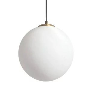Wisząca lampa kula Lazzur ABR-LWL-E27 Abruzzo metal szkło biały złoty - Lampy sufitowe - miniaturka - grafika 1
