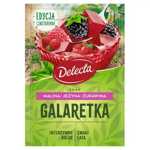 Delecta Galaretka smak malina, jeżyna i żurawina 50 g - Galaretki - miniaturka - grafika 1
