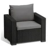 Fotele i krzesła ogrodowe - Fotel KETER California Grafit-jasny szary - miniaturka - grafika 1