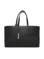 Torebki damskie - Calvin Klein Torebka Ck Mixmedia Shopper_Raffia K60K613167 Czarny - miniaturka - grafika 1