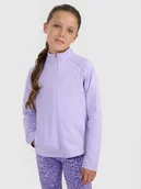 Bluzy dla dziewczynek - 4F Bluza sportowa rozpinana bez kaptura dziewczęca - fioletowa 158/164 (12-14 lat) - miniaturka - grafika 1