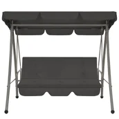 Huśtawki - Huśtawka ogrodowa z baldachimem grafitowa C5-B18 - miniaturka - grafika 1