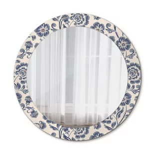 Lustro do Łazienki Glamour Kwiecisty wzór 70cm - Lustra - miniaturka - grafika 1