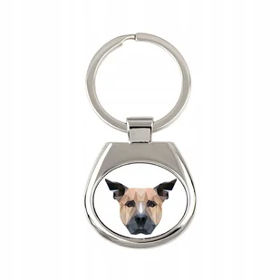 Staffordshire Bull Terier Brelok Breloczek metal - Breloki - miniaturka - grafika 1