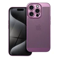 Inne akcesoria audio-wideo - Futerał BREEZY do IPHONE 15 Pro fioletowy - miniaturka - grafika 1
