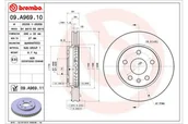 Tarcze hamulcowe - BREMBO 09.A969.11 09.A969.11 - miniaturka - grafika 1