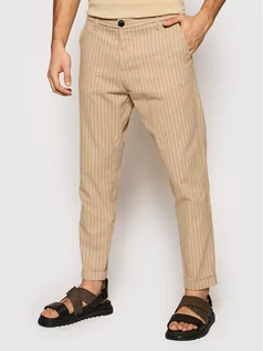 Spodnie męskie - Imperial Spodnie materiałowe PWB0BQI Brązowy Regular Fit - grafika 1