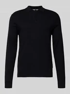 Swetry męskie - Sweter z dzianiny z domieszką kaszmiru i kołnierzykiem polo model ‘FRODE’ - miniaturka - grafika 1
