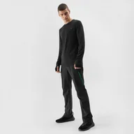 Koszulki sportowe męskie - Męski longsleeve basic 4F 4FAW23TLONM154 - czarny - miniaturka - grafika 1