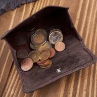 Portfele - Paolo Peruzzi Portfel damski skórzany vintage brązowy mały z RFID T-114-HBR - miniaturka - grafika 1