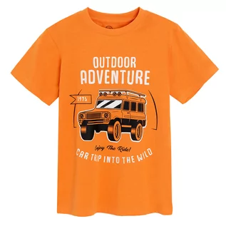 Koszulki dla chłopców - Cool Club, T-shirt chłopięcy, pomarańczowy - grafika 1