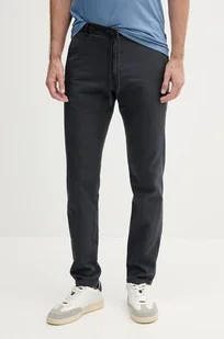 Joop! spodnie z domieszką lnu męskie kolor granatowy dopasowane 30041951 - Spodnie męskie - miniaturka - grafika 1