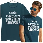 Walentynki - KOSZULKA NA WALENTYNKI PREZENT DLA CHŁOPAKA KRĄŻĄ POGŁOSKI ŻE JESTEM BOSKI (1) - miniaturka - grafika 1