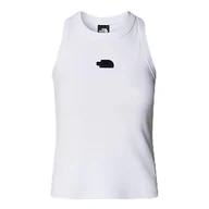 Koszulki i topy damskie - The North Face Kobiety Slim Rib Tank Top Tnf White M - miniaturka - grafika 1