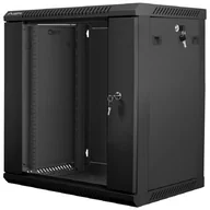 Szafy rack - Lanberg Szafa instalacyjna wisząca 19'' 12U 600X450mm czarna (drzwi szklane) (SPL1OKS00320 [5005413]) - miniaturka - grafika 1