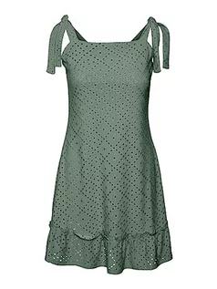 Sukienki - VERO MODA Sukienka damska VMTASSA SL Short Dress Noos, Laurel Wreath, M, Laurel Wreath, M - grafika 1