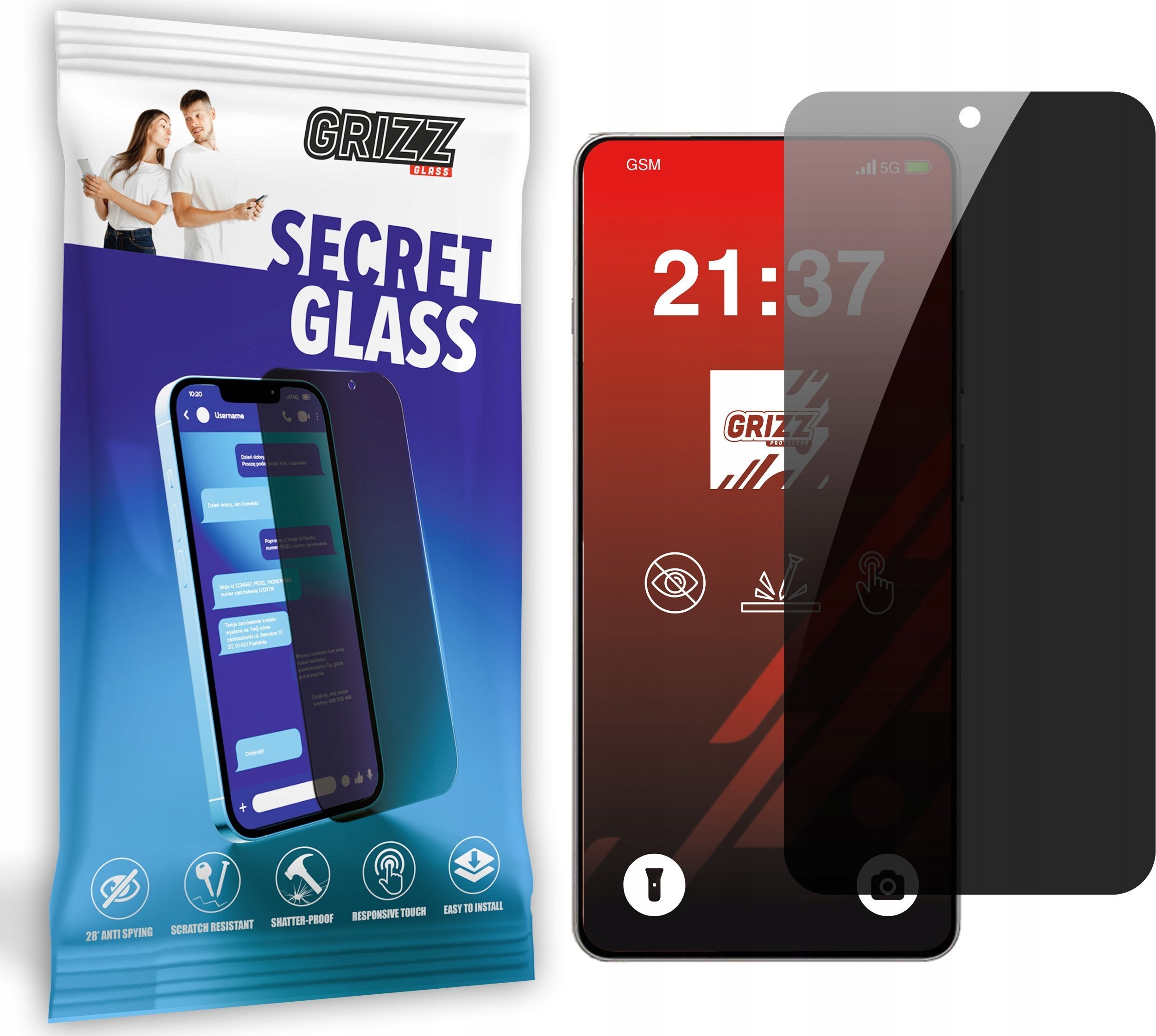 Szkło prywatyzujące GrizzGlass SecretGlass do OnePlus 13R