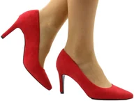 Czółenka - Szpilki Palazzo 4563 B226 Czerwone Skóra Naturalna_TN - PALAZZO - miniaturka - grafika 1
