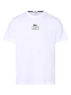 Lacoste - T-shirt z nadrukiem z logo, biały - Koszulki i topy damskie - miniaturka - grafika 1