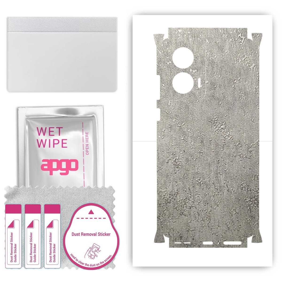 Folia naklejka skórka strukturalna na TYŁ+BOKI do Motorola Edge 50 Fusion - Beton - apgo SKINS