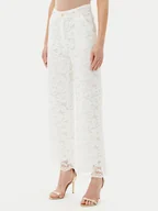 Spodnie damskie - ARTIGLI Spodnie materiałowe ACPA000739 Biały Regular Fit - miniaturka - grafika 1