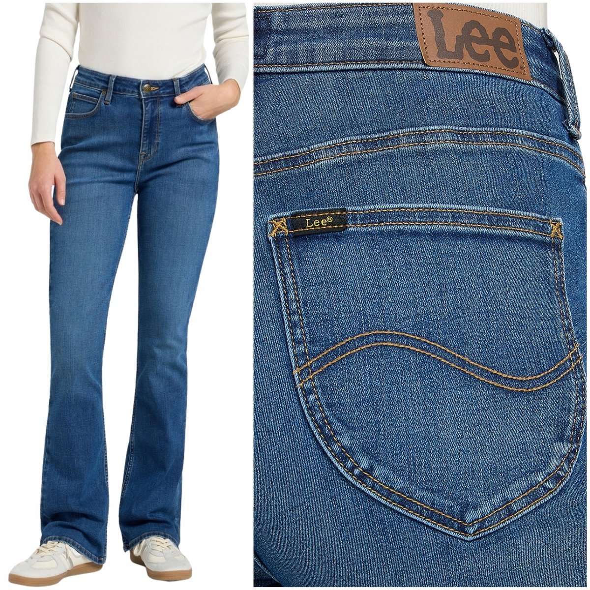 Lee BREESE BOOT bootcut DeepIn rozszerzane damskie spodnie jeansowe W33 L33