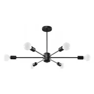 Lampy sufitowe - Czarny duży żyrandol industrialny - 3X S497 Z5-P86 - miniaturka - grafika 1